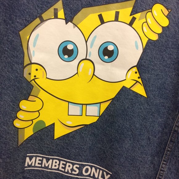 Members Only x Nickelodeon Spongebob Denim Jacket - Picture 8 of 14